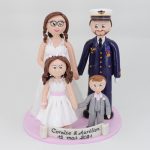 Figurines de mariage en famille
