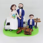 Figurines de mariage en famille