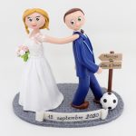 Figurines de mariage fan de foot