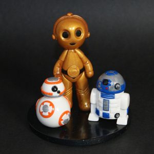figurine anniversaire personnalisée - star war - R2D2 - BB8 - C-3PO