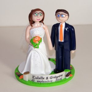 Mariage en automne : figurines personnalisées