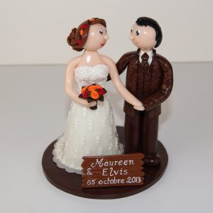 Mariage en automne : figurines personnalisées