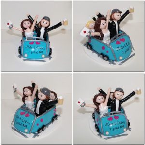 figurines mariage personnalisées - wedding cake topper - fête foraine - roller coaster