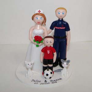 Figurines de mariage personnalisées - wedding cake topper - foot - Flo et Merveilles