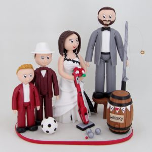 Figurines de mariage en famille