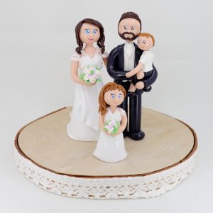 Figurines de mariage en famille