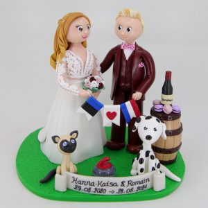 Figurines de mariage franco-estonien