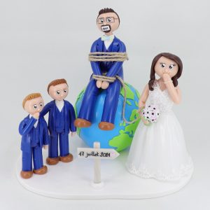 Figurines de mariage en famille