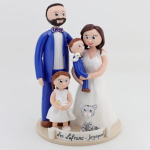 Figurines de mariage en famille