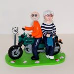 Figurines 30 ans de mariage à moto