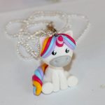 Collier licorne fimo