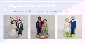 création de cake topper à votre effigie / figurines mariage à votre effigie