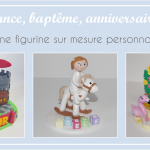 figurine souvenir pour baptême et naissance / cake topper souvenir